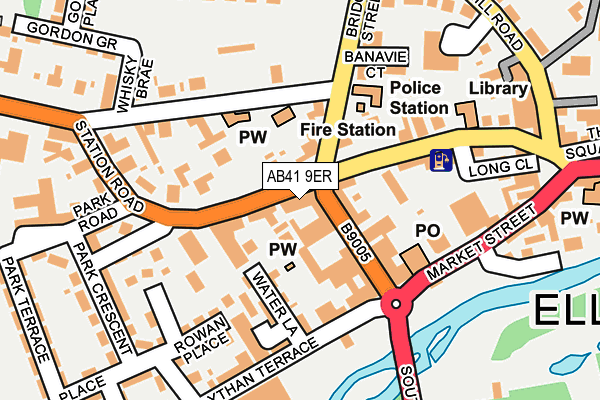 AB41 9ER map - OS OpenMap – Local (Ordnance Survey)