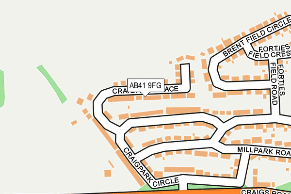 AB41 9FG map - OS OpenMap – Local (Ordnance Survey)