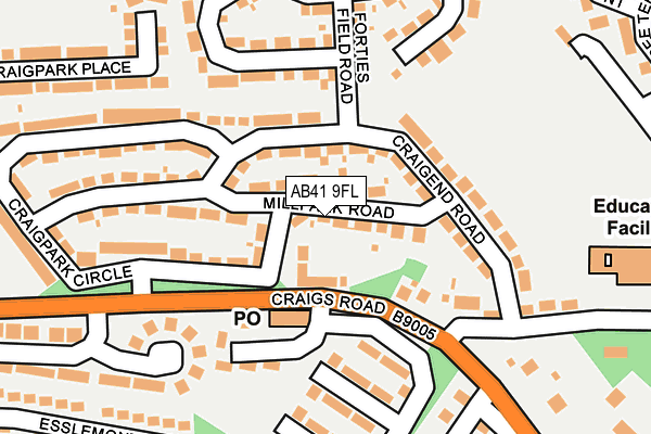 AB41 9FL map - OS OpenMap – Local (Ordnance Survey)
