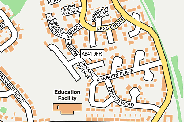 AB41 9FR map - OS OpenMap – Local (Ordnance Survey)