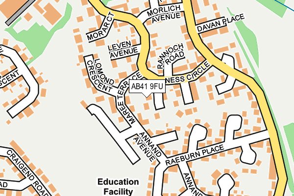 AB41 9FU map - OS OpenMap – Local (Ordnance Survey)