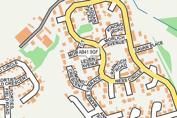 AB41 9GF map - OS OpenMap – Local (Ordnance Survey)