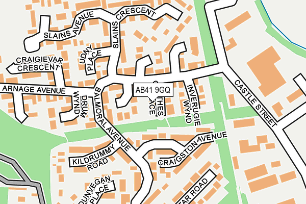 AB41 9GQ map - OS OpenMap – Local (Ordnance Survey)