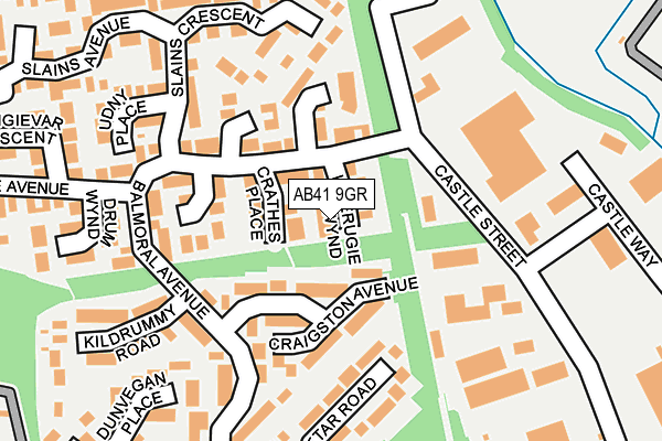 AB41 9GR map - OS OpenMap – Local (Ordnance Survey)