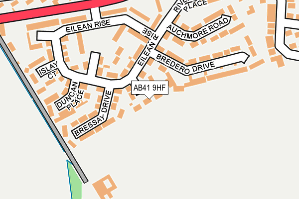 AB41 9HF map - OS OpenMap – Local (Ordnance Survey)