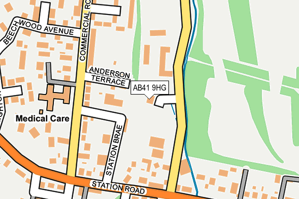 AB41 9HG map - OS OpenMap – Local (Ordnance Survey)