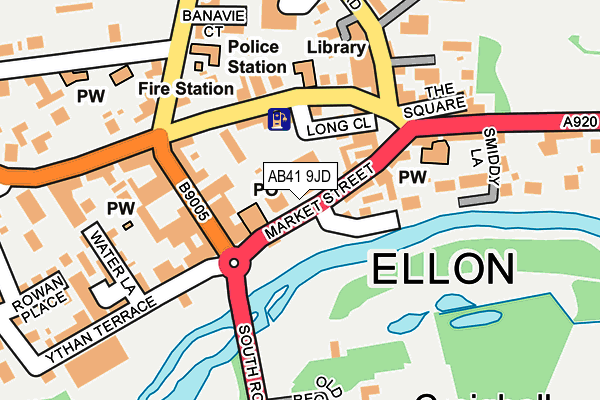 Map of THE CHOCOLATE BAR ELLON LTD at local scale