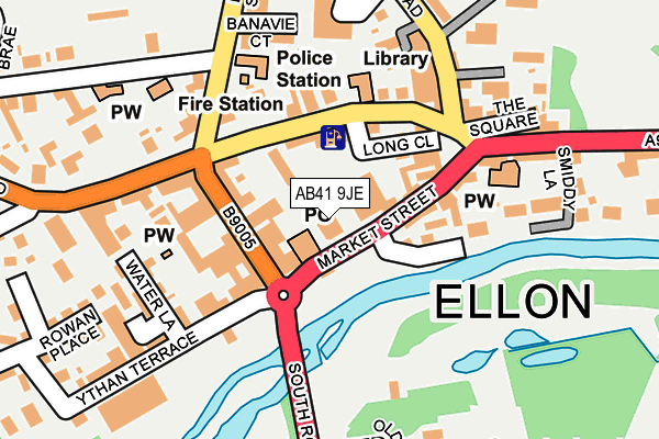 AB41 9JE map - OS OpenMap – Local (Ordnance Survey)