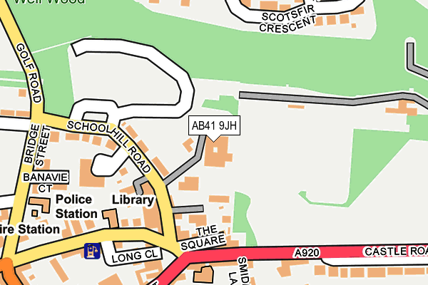 AB41 9JH map - OS OpenMap – Local (Ordnance Survey)