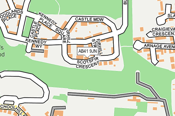 AB41 9JN map - OS OpenMap – Local (Ordnance Survey)