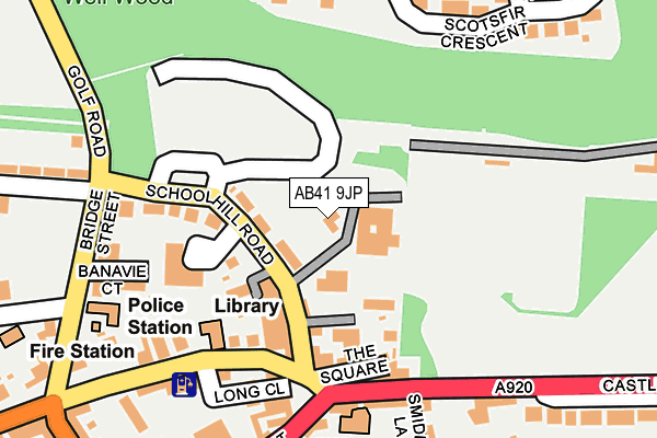 AB41 9JP map - OS OpenMap – Local (Ordnance Survey)