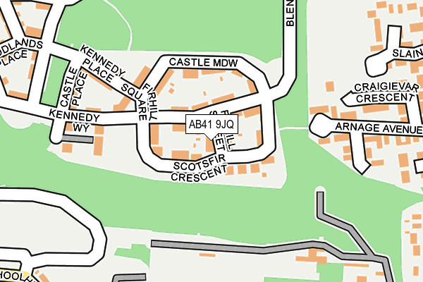 AB41 9JQ map - OS OpenMap – Local (Ordnance Survey)