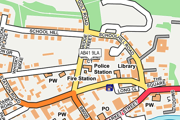 AB41 9LA map - OS OpenMap – Local (Ordnance Survey)