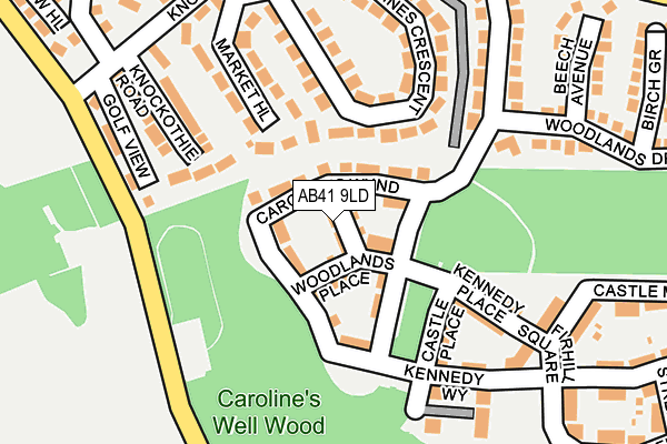 AB41 9LD map - OS OpenMap – Local (Ordnance Survey)