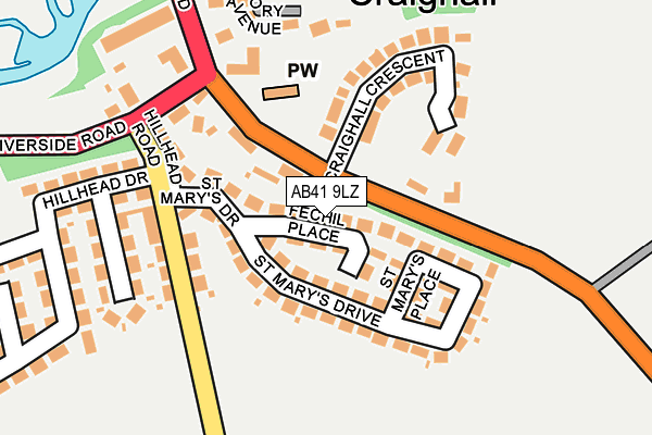 AB41 9LZ map - OS OpenMap – Local (Ordnance Survey)