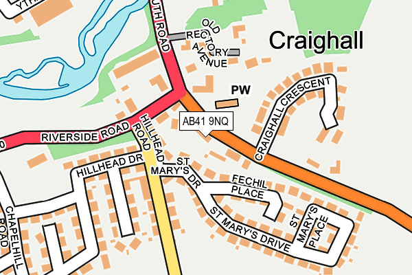 AB41 9NQ map - OS OpenMap – Local (Ordnance Survey)