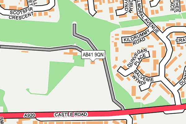 AB41 9QN map - OS OpenMap – Local (Ordnance Survey)