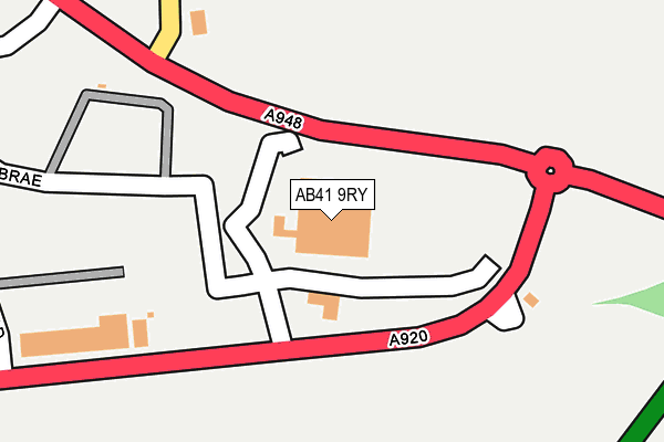 AB41 9RY map - OS OpenMap – Local (Ordnance Survey)