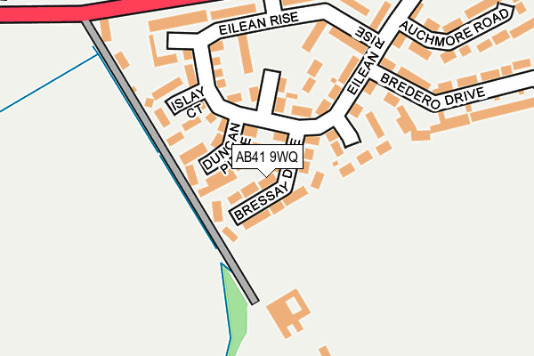 AB41 9WQ map - OS OpenMap – Local (Ordnance Survey)