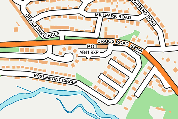 AB41 9XP map - OS OpenMap – Local (Ordnance Survey)