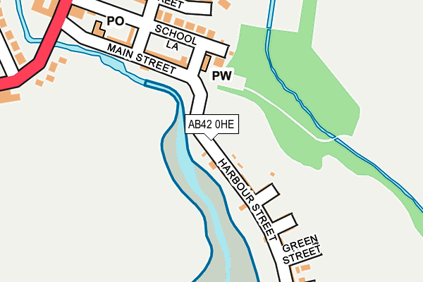 AB42 0HE map - OS OpenMap – Local (Ordnance Survey)