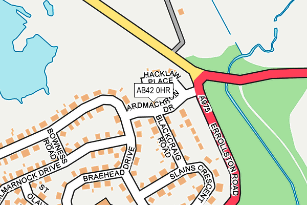 AB42 0HR map - OS OpenMap – Local (Ordnance Survey)