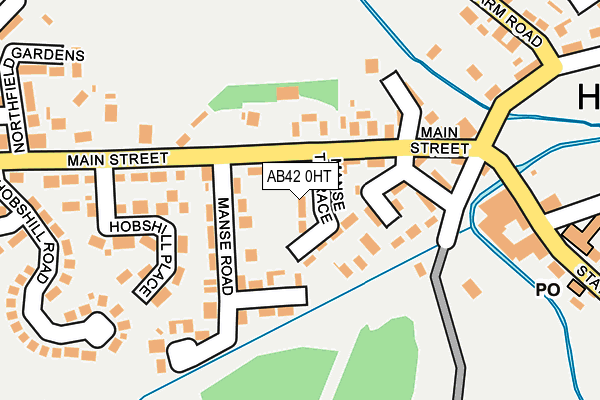 AB42 0HT map - OS OpenMap – Local (Ordnance Survey)
