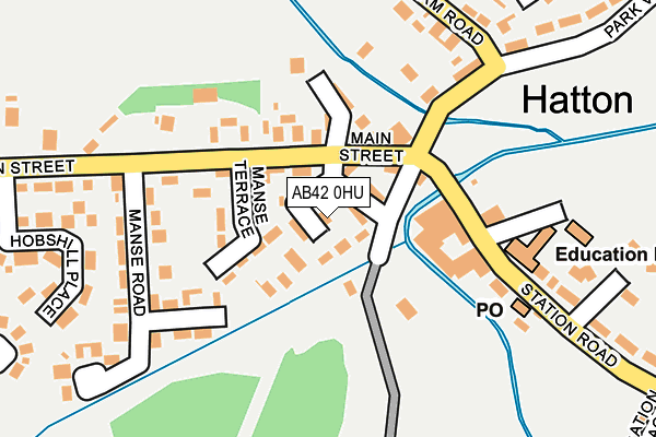 AB42 0HU map - OS OpenMap – Local (Ordnance Survey)