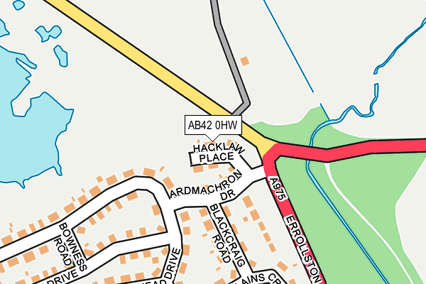 AB42 0HW map - OS OpenMap – Local (Ordnance Survey)