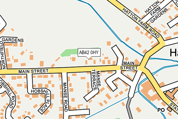 AB42 0HY map - OS OpenMap – Local (Ordnance Survey)