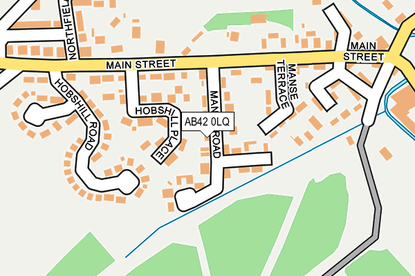 AB42 0LQ map - OS OpenMap – Local (Ordnance Survey)
