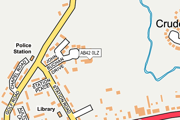 AB42 0LZ map - OS OpenMap – Local (Ordnance Survey)