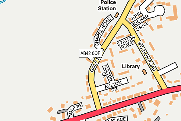 AB42 0QF map - OS OpenMap – Local (Ordnance Survey)