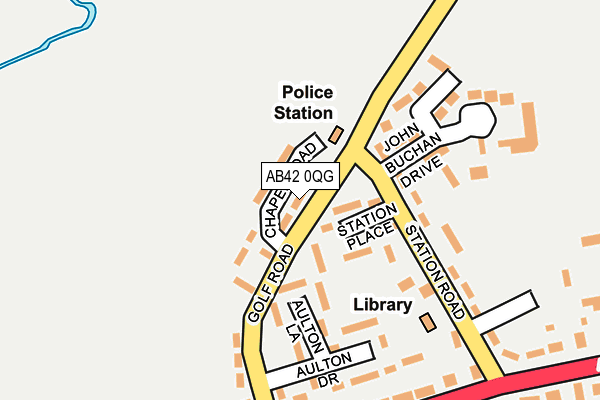 AB42 0QG map - OS OpenMap – Local (Ordnance Survey)