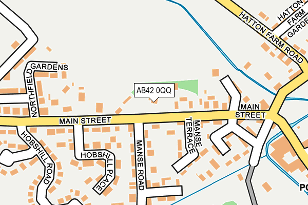 AB42 0QQ map - OS OpenMap – Local (Ordnance Survey)
