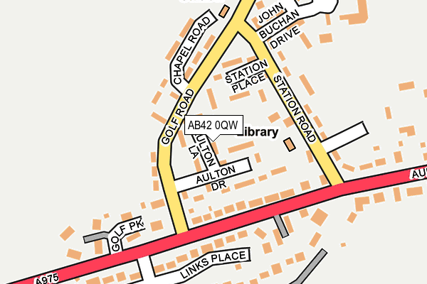 AB42 0QW map - OS OpenMap – Local (Ordnance Survey)