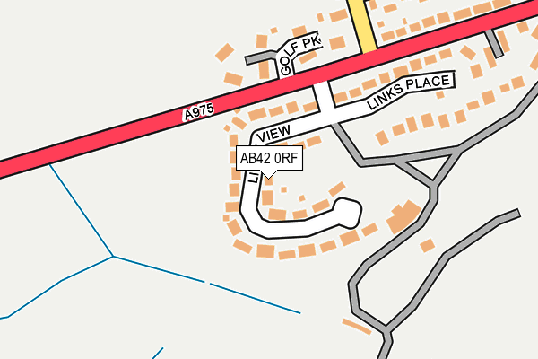 AB42 0RF map - OS OpenMap – Local (Ordnance Survey)
