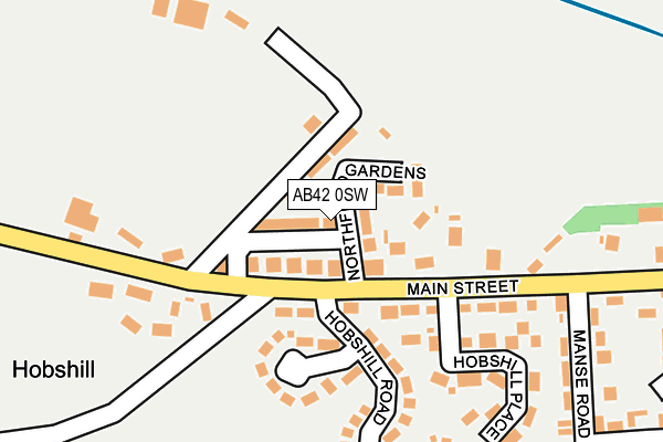 AB42 0SW map - OS OpenMap – Local (Ordnance Survey)