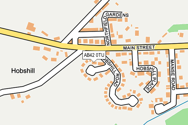 AB42 0TU map - OS OpenMap – Local (Ordnance Survey)