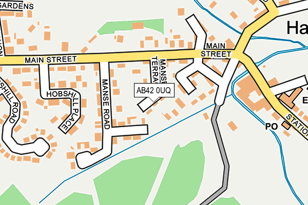 AB42 0UQ map - OS OpenMap – Local (Ordnance Survey)