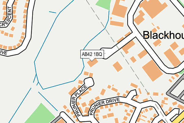 AB42 1BQ map - OS OpenMap – Local (Ordnance Survey)