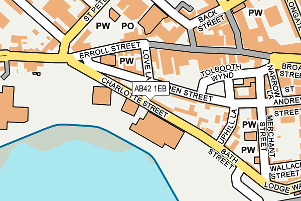 AB42 1EB map - OS OpenMap – Local (Ordnance Survey)