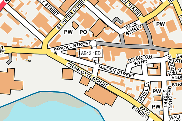 AB42 1ED map - OS OpenMap – Local (Ordnance Survey)