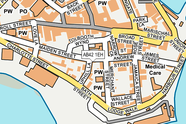 AB42 1EH map - OS OpenMap – Local (Ordnance Survey)