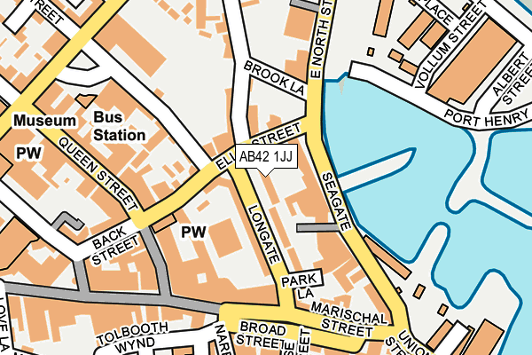 AB42 1JJ map - OS OpenMap – Local (Ordnance Survey)
