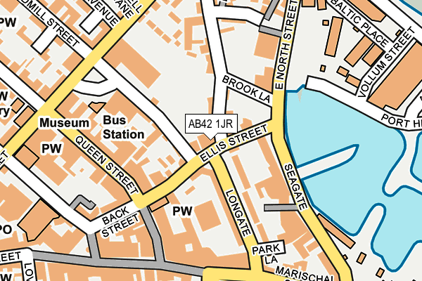 AB42 1JR map - OS OpenMap – Local (Ordnance Survey)