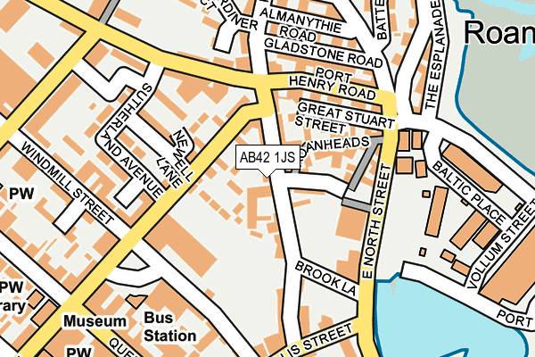 AB42 1JS map - OS OpenMap – Local (Ordnance Survey)