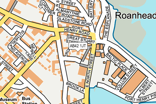 AB42 1JT map - OS OpenMap – Local (Ordnance Survey)