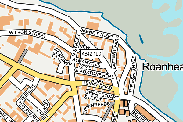 AB42 1LD map - OS OpenMap – Local (Ordnance Survey)