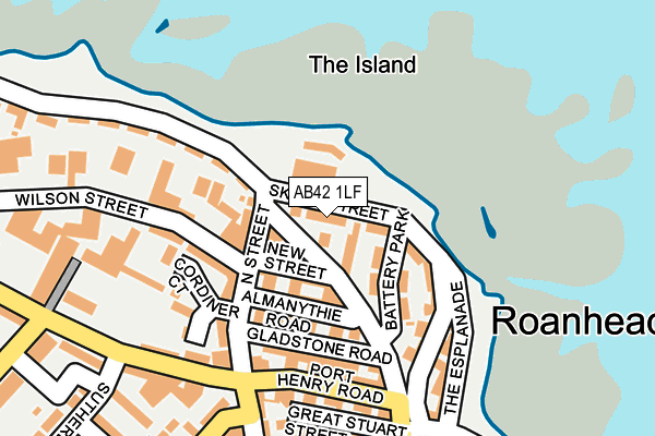 AB42 1LF map - OS OpenMap – Local (Ordnance Survey)